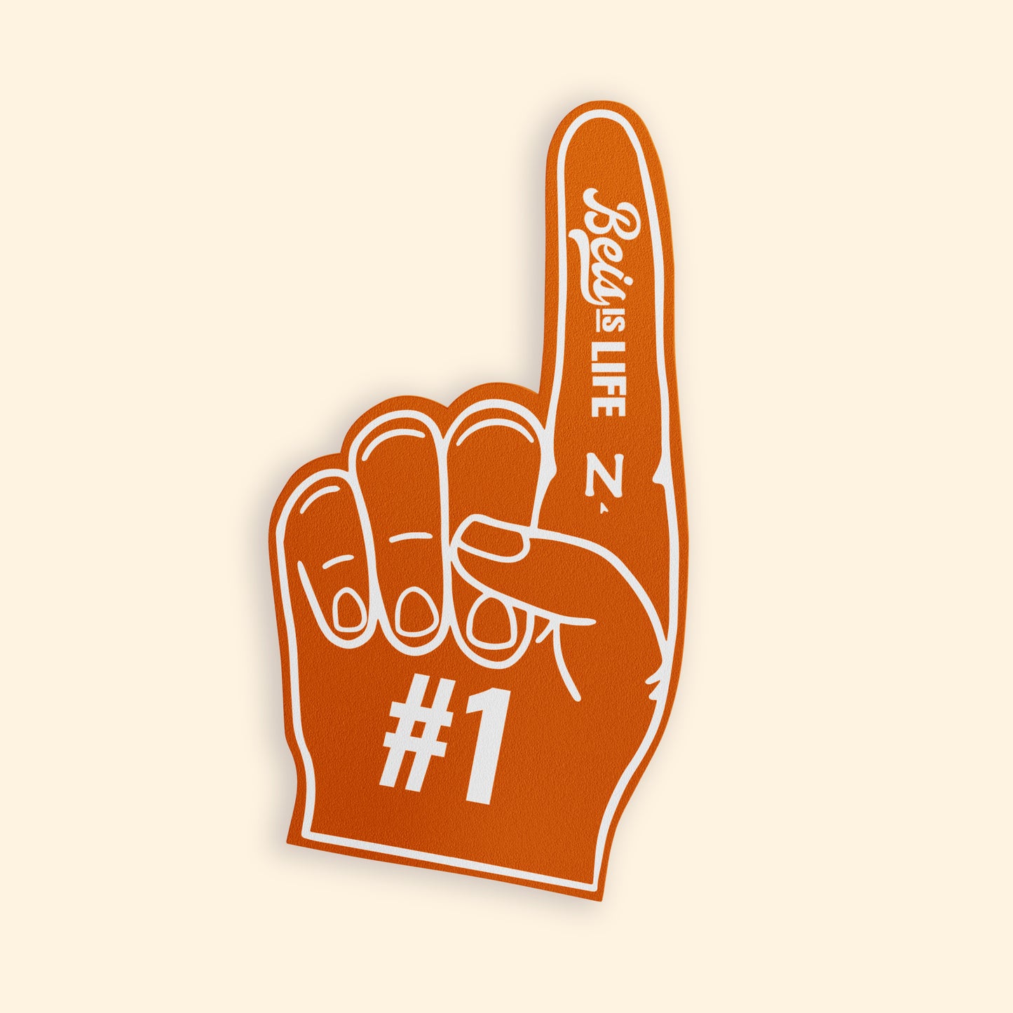 Dedo espuma Beis is life